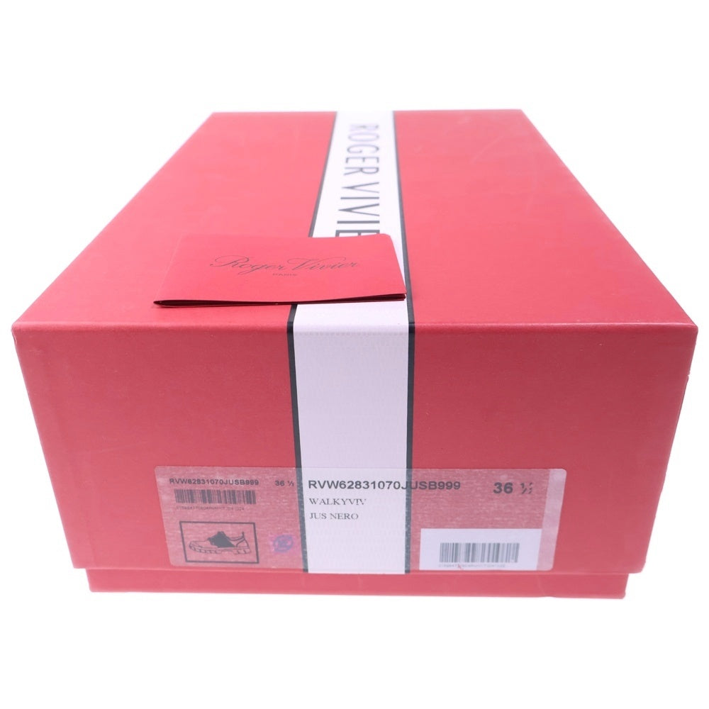 Roger Vivier(ロジェヴィヴィエ) ビジュー装飾 スクエアバックル レザーローカットシューズ ブラック レディース RVW62831070JUSB999