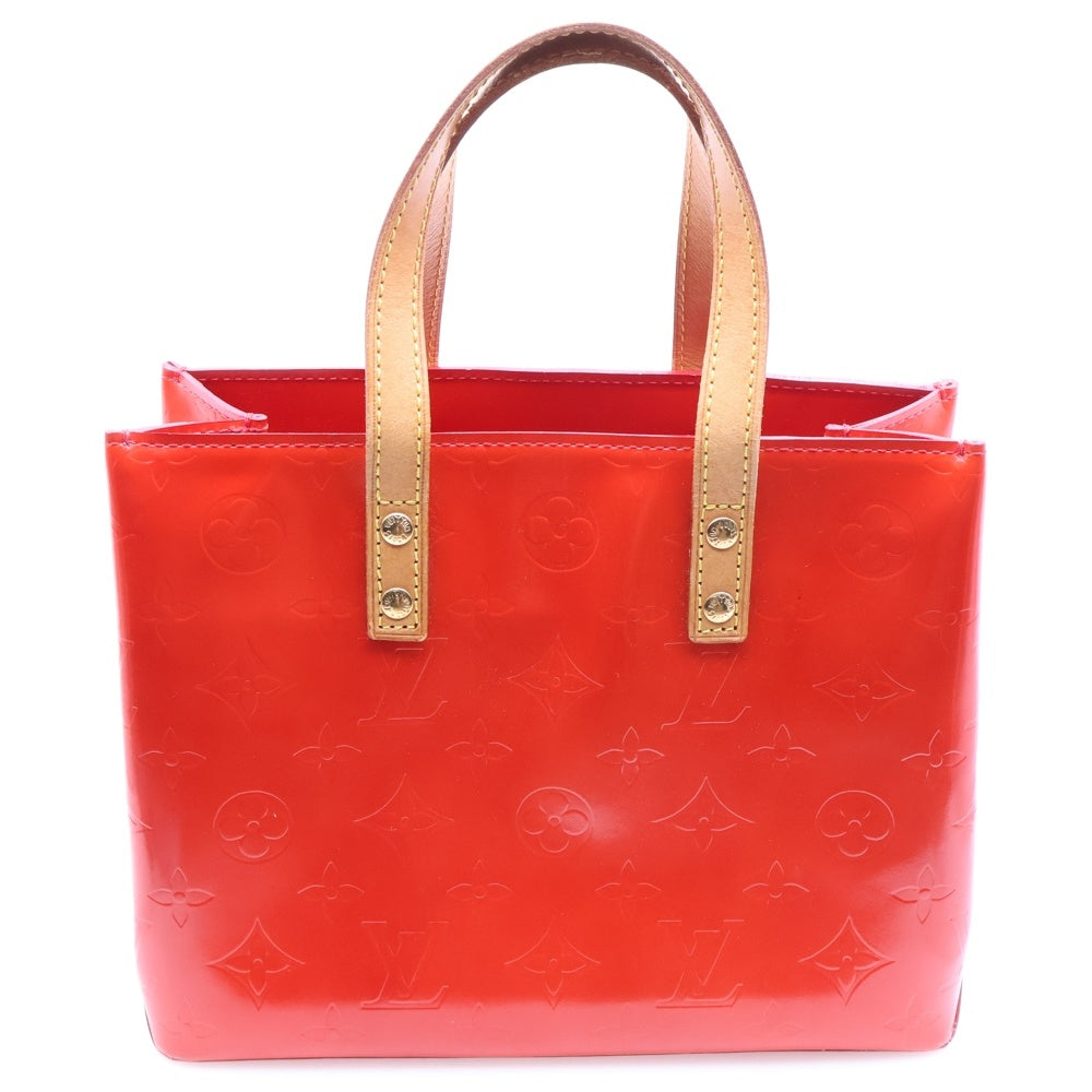 LOUIS VUITTON(ルイヴィトン) モノグラムヴェルニ リードPM トートバッグ ハンドバッグ レッド×ブラウン レザー×パテント M91990 レディース