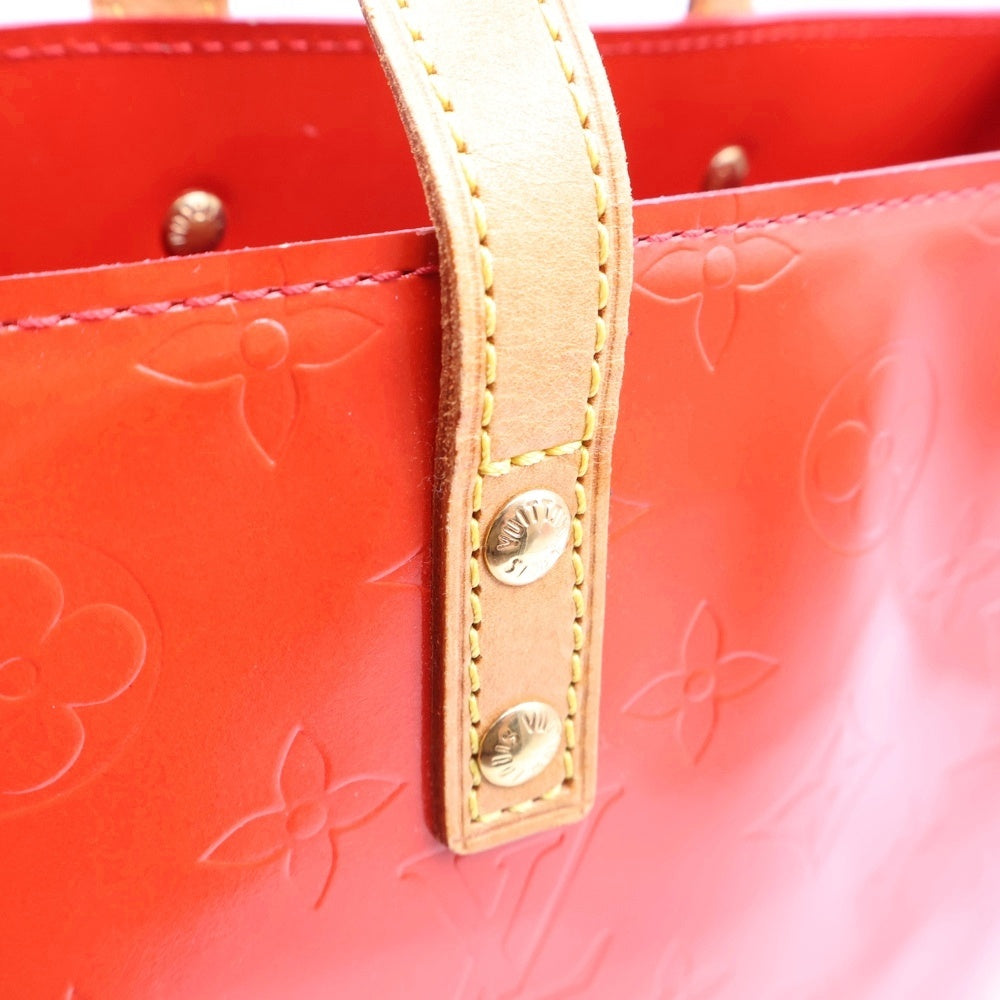 LOUIS VUITTON(ルイヴィトン) モノグラムヴェルニ リードPM トートバッグ ハンドバッグ レッド×ブラウン レザー×パテント M91990 レディース
