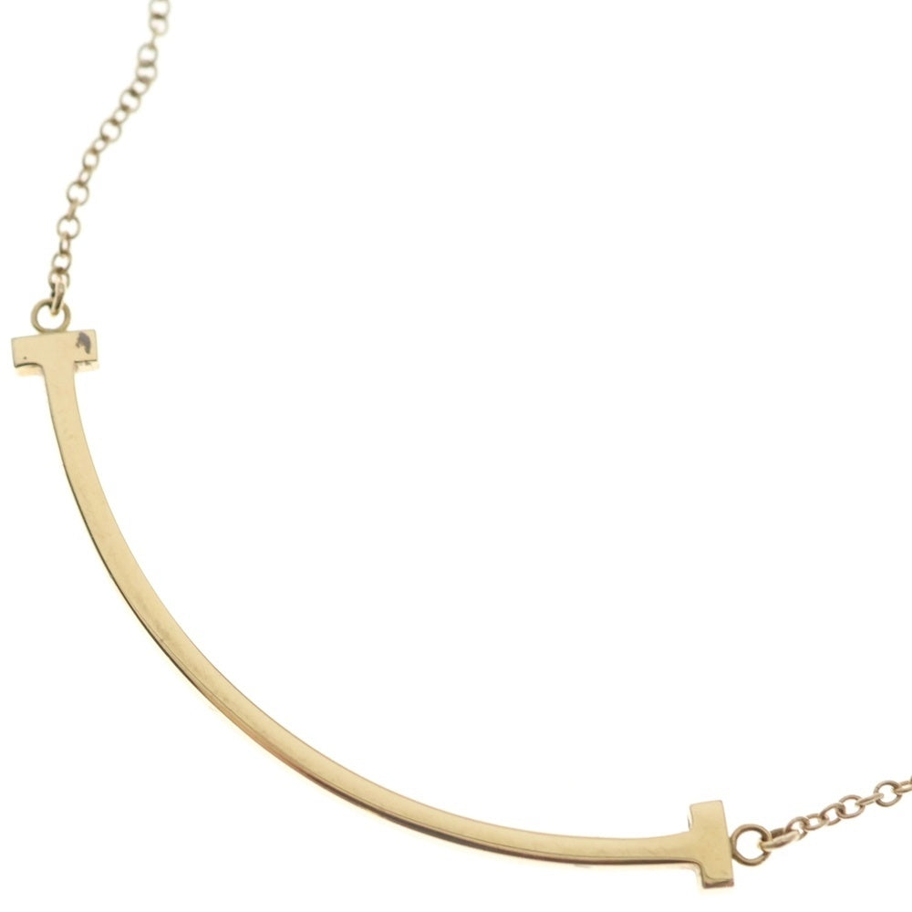 TIFFANY & Co.(ティファニー) Tスマイル スモール チェーンペンダントネックレス Au750PG ピンクゴールド レディース