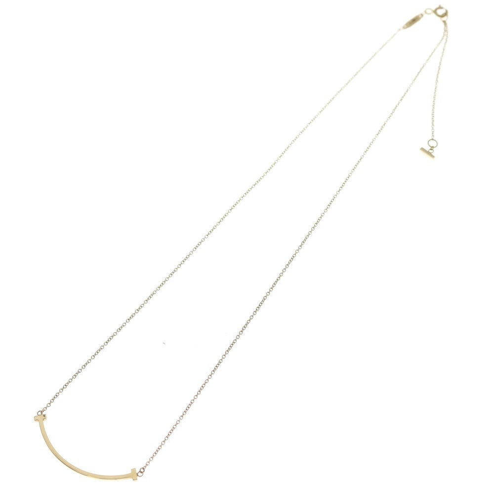 TIFFANY & Co.(ティファニー) Tスマイル スモール チェーンペンダントネックレス Au750PG ピンクゴールド レディース