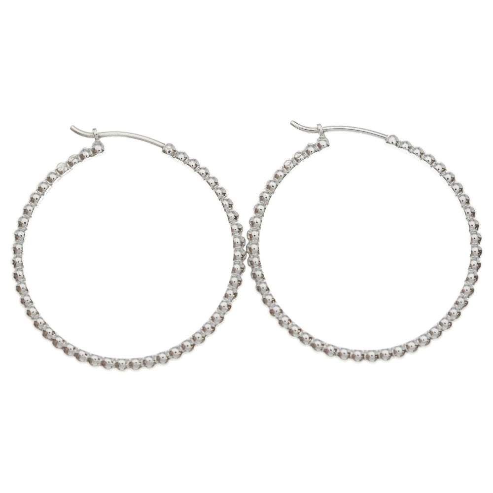 Van Cleef & Arpels(ヴァンクリーフアンドアーペル) ペルレ フープ ピアス 750WG ホワイトゴールド レディース