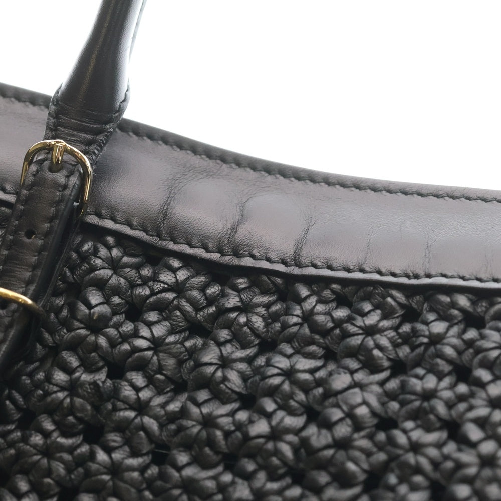 BALENCIAGA(バレンシアガ) ザ・ペーパー ミラー付レザートートバッグ ブラック 338583