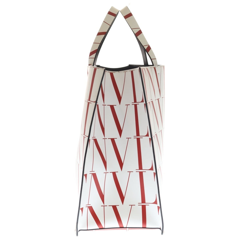 VALENTINO GARAVANI(ヴァレンチノガラヴァーニ) VLTNタイムズ トートバッグ ホワイト×レッド レザー