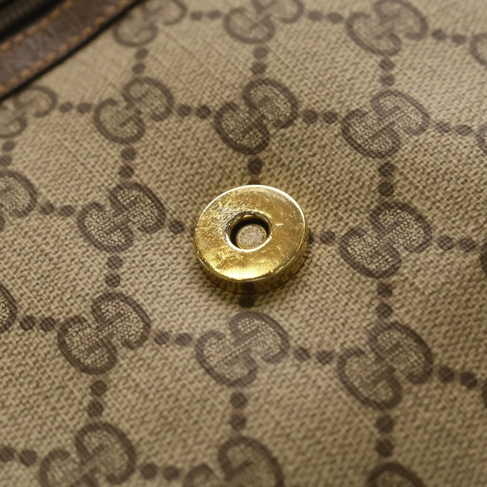 GUCCI(グッチ) GGスプリーム レザークラッチバッグ ベージュ 89.02.075