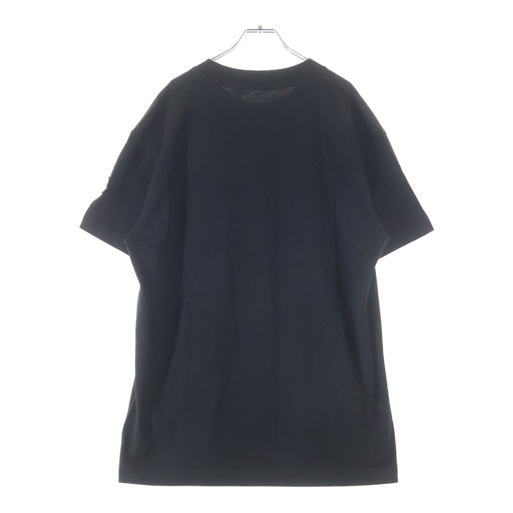 MONCLER GENIUS(モンクレール ジーニアス) ×Palm Angels コラボ ロゴプリントクルーネック半袖カットソー Tシャツ ブラック J209L8C00003