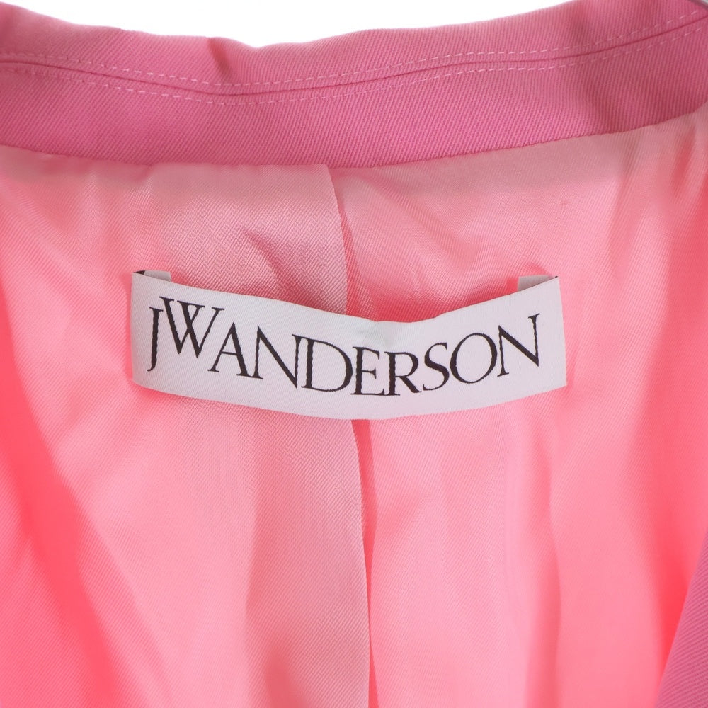 J.W.ANDERSON(ジェー ダブリュー アンダーソン) エルボースリット ウール 1B テーラードジャケット ピンク JK0203PG1038345 レディース