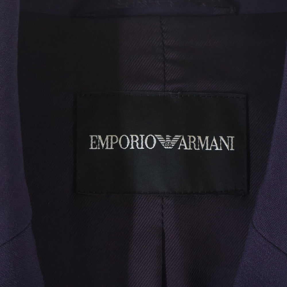 EMPORIO ARMANI(エンポリオアルマーニ) ウール Aライン 3B チェスターコート パープル S2L 10T S2020