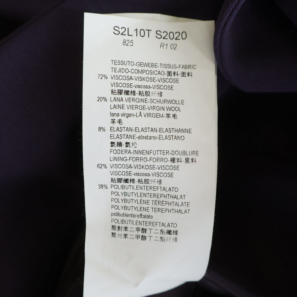 EMPORIO ARMANI(エンポリオアルマーニ) ウール Aライン 3B チェスターコート パープル S2L 10T S2020