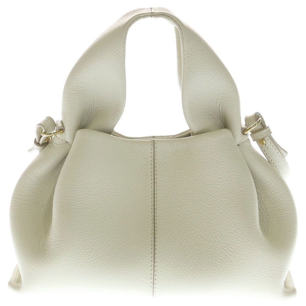 Polene(ポレーヌ) ヌメロ 2way ショルダーバッグ ハンドバッグ ベージュ レザー レディース