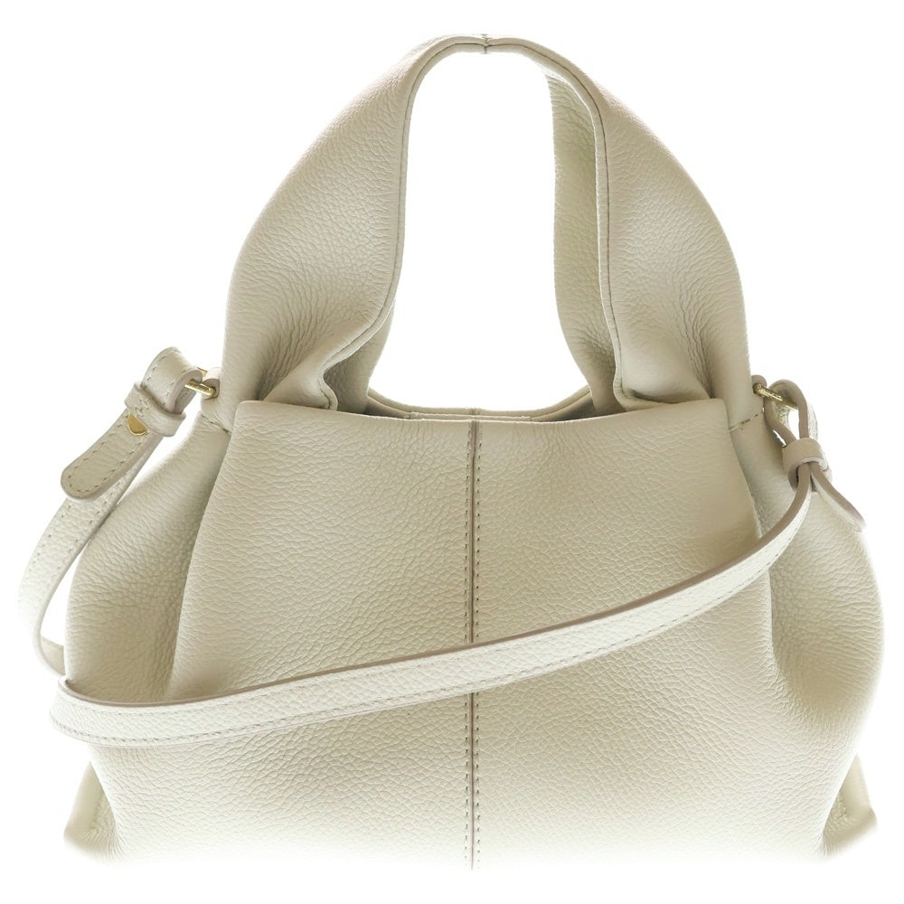 Polene(ポレーヌ) ヌメロ 2way ショルダーバッグ ハンドバッグ ベージュ レザー レディース