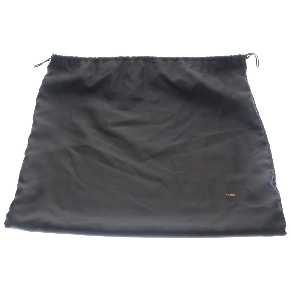 FENDI(フェンディ) ズッカ柄 トートバッグ ハンドバッグ ブラック レザー×PVC シルバー金具