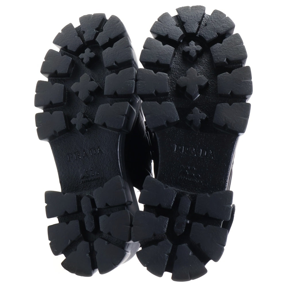 PRADA(プラダ) ■モノリス ナッパレザー サンダル ブラック 37 レディース