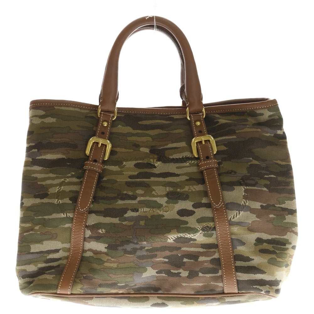 PRADA(プラダ) 2wayハンドバッグ ショルダーバッグ カモフラ ブラウン ナイロン×レザー レディース