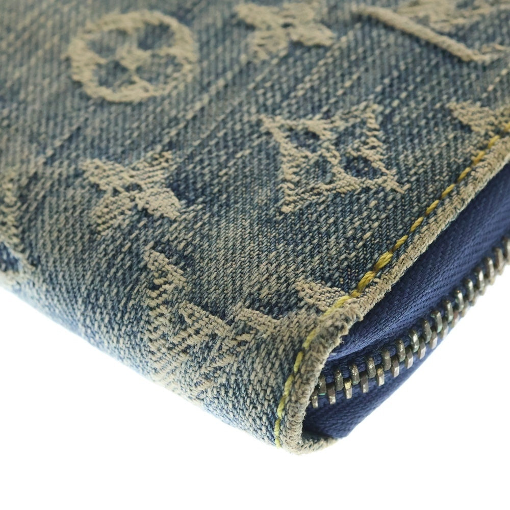 LOUIS VUITTON(ルイヴィトン) モノグラムデニム ジッピーウォレット ロングウォレット 長財布 カードケース インディゴブルー デニム M81226 ゴールド金具