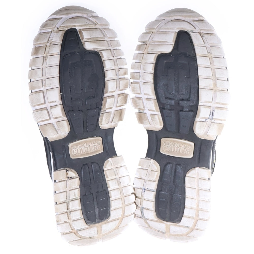 VERSACE(ヴェルサーチ) ■JEANS COUTURE トレイルトレック チェーンクチュール ローカットスニーカー ブラック