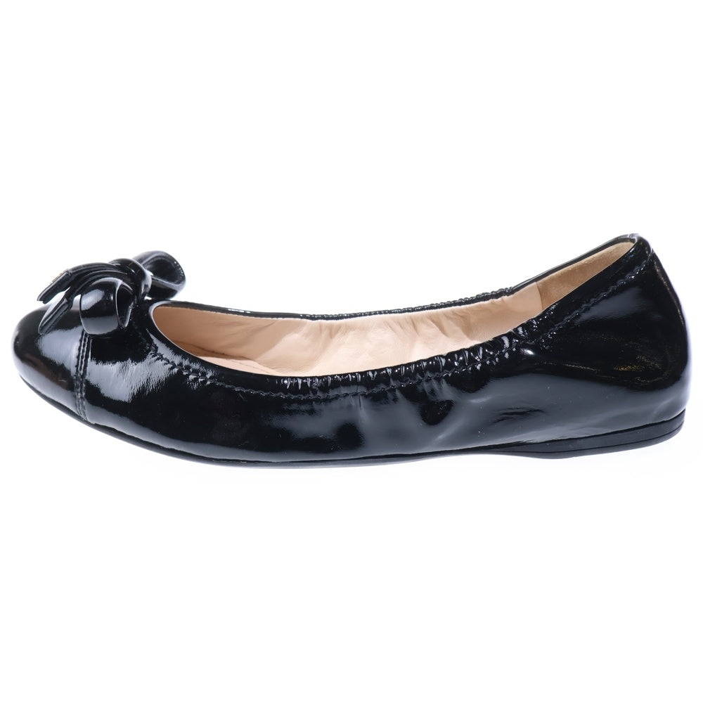 PRADA(プラダ) ■バレエシューズ ブラック パテント #38 靴 レディース