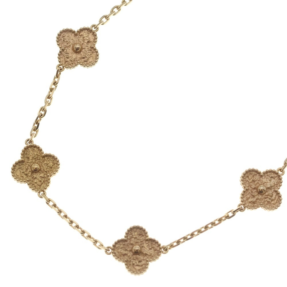 Van Cleef & Arpels(ヴァンクリーフアンドアーペル) ヴィンテージ アルハンブラ 20P ロング ネックレス Au750 K18 PG ピンクゴールド レディース