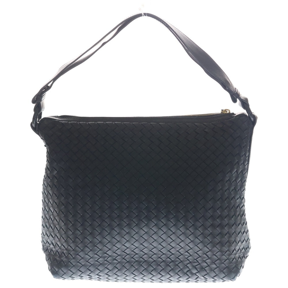 BOTTEGA VENETA(ボッテガヴェネタ) イントレチャート レザーワンショルダーバッグ ハンドバッグ ブラック