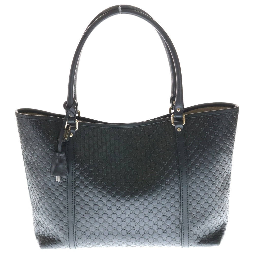 GUCCI(グッチ) マイクログッチシマ レザートートバッグ ブラック 449647 レディース