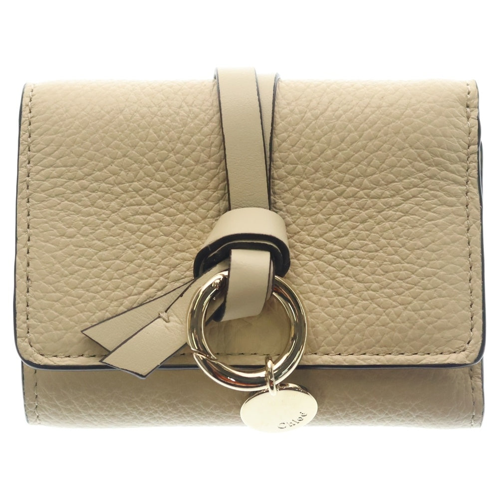 Chloe(クロエ) トリフォールド レザーコンパクトウォレット 三つ折り財布 アイボリー