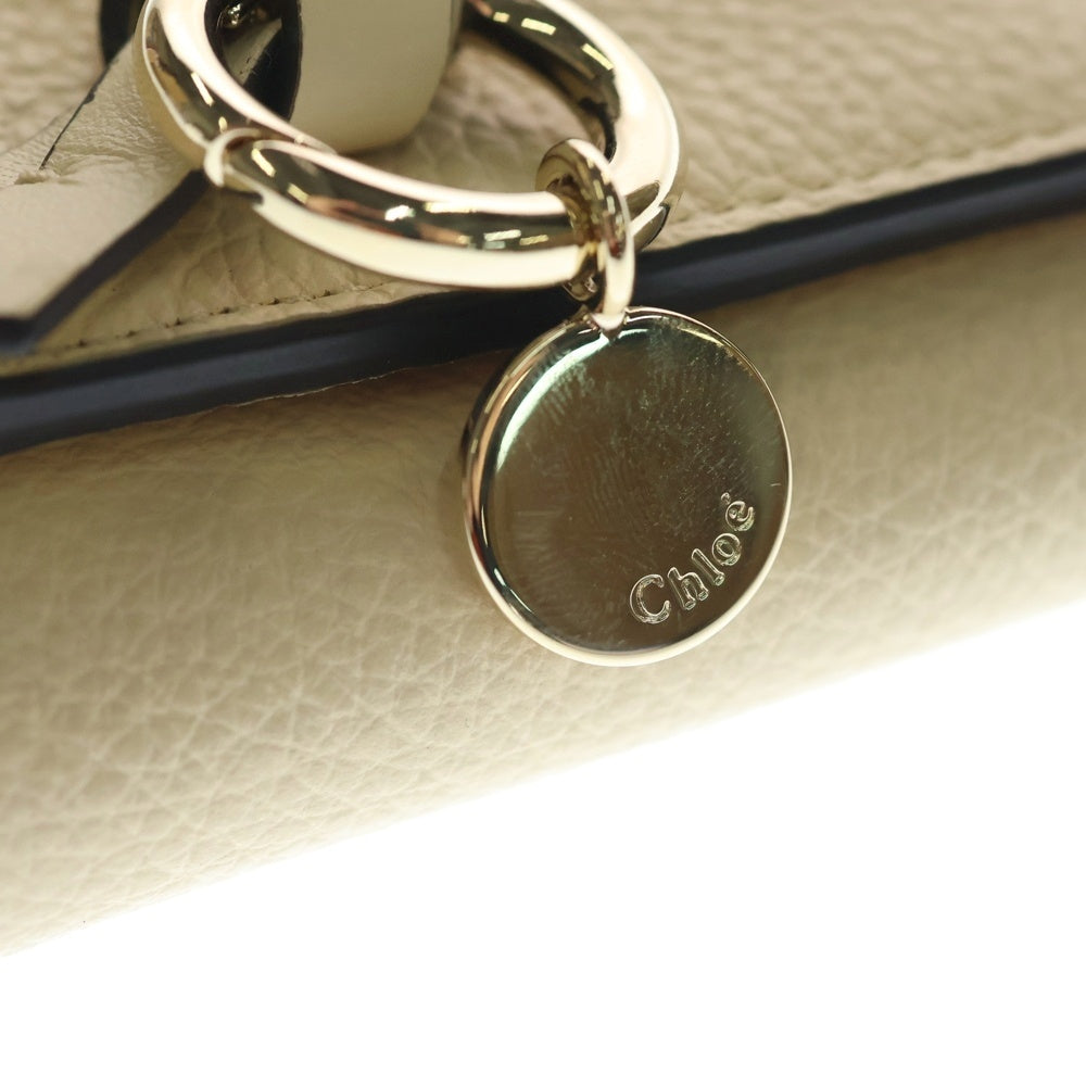 Chloe(クロエ) トリフォールド レザーコンパクトウォレット 三つ折り財布 アイボリー