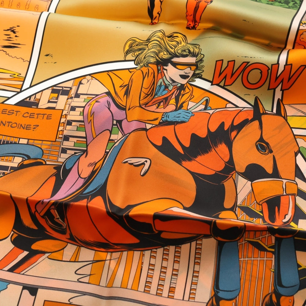 HERMES(エルメス) カレ90 Double Face Wow ダブルフェイス シルクスカーフ マルチカラー レディース