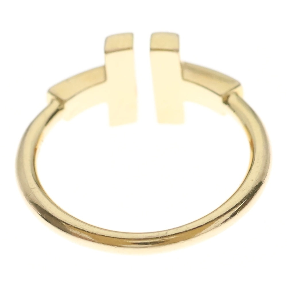 TIFFANY & Co.(ティファニー) Tワイヤー ダイヤ×マザーオブパール リング 指輪 K18YG イエローゴールド