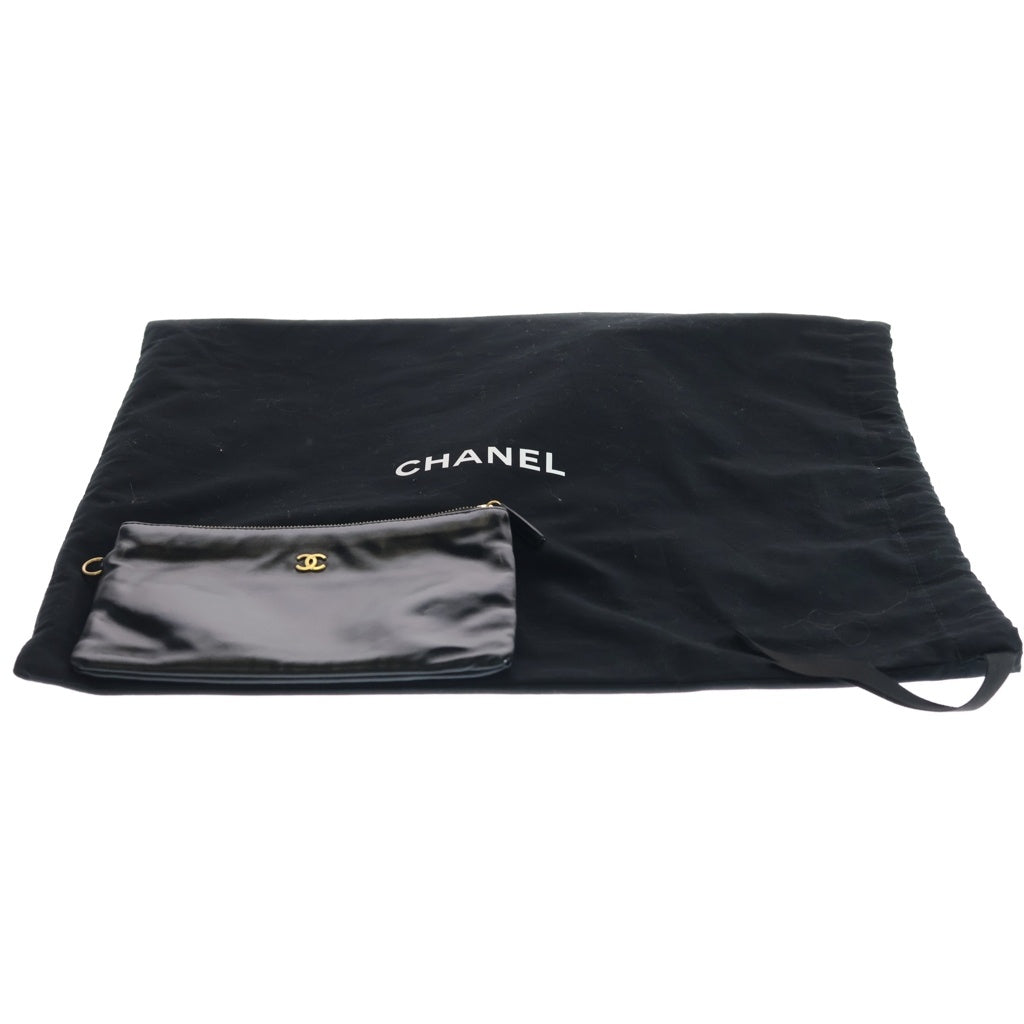 CHANEL(シャネル) シャネル22 スモール ココマーク シャイニーカーフスキン ポーチ付レザーチェーンショルダーバッグ ブラック GD金具 AS3260 レディース