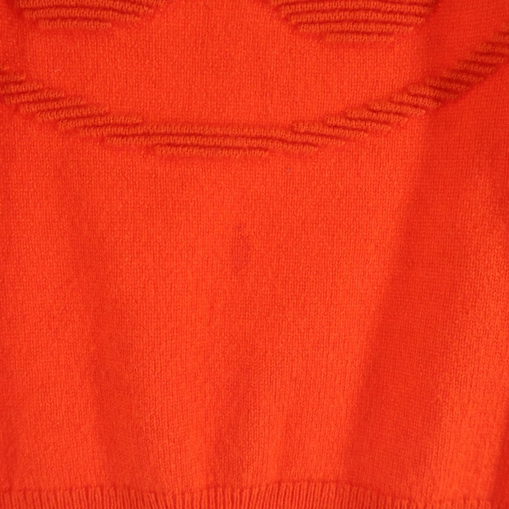 HERMES(エルメス) 23AW Hリフト カシミヤ長袖ニットセーター オレンジ 3H2653D1 レディース