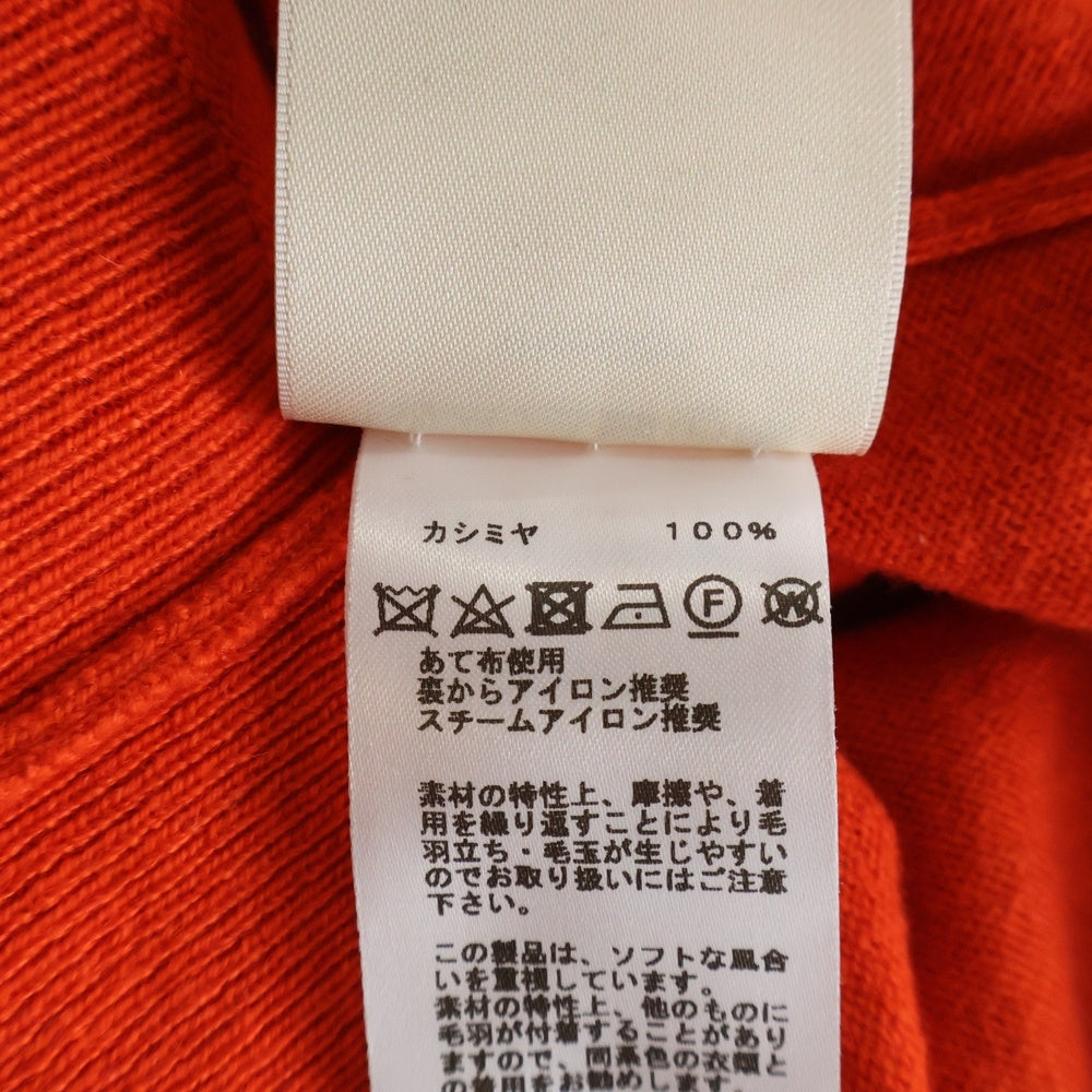 HERMES(エルメス) 23AW Hリフト カシミヤ長袖ニットセーター オレンジ 3H2653D1 レディース