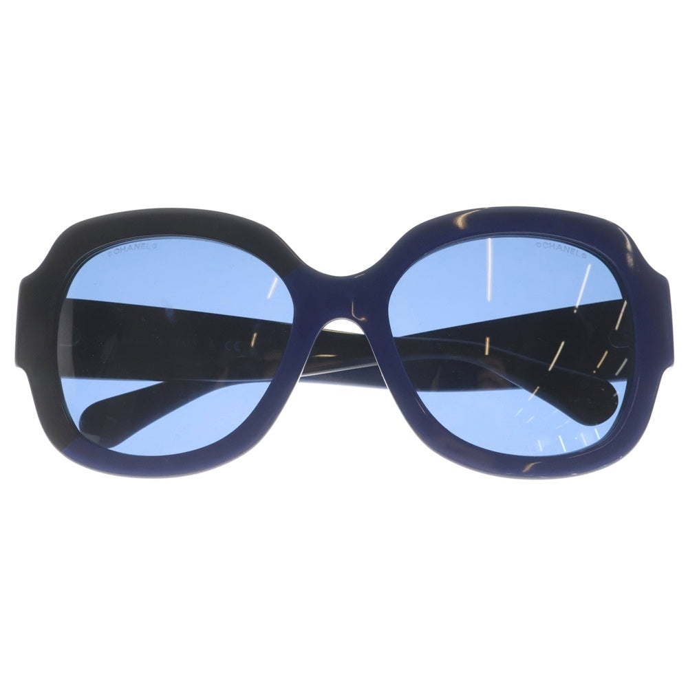 CHANEL(シャネル) ココマーク サングラス ブルー×ブラック 57□19 5373-A アイウェア 眼鏡 レディース