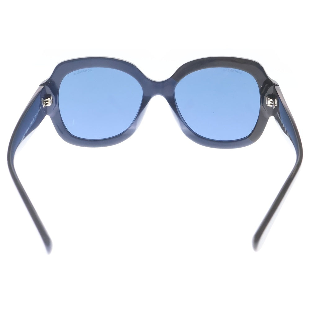 CHANEL(シャネル) ココマーク サングラス ブルー×ブラック 57□19 5373-A アイウェア 眼鏡 レディース