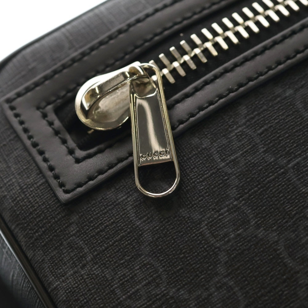 GUCCI(グッチ) GGスプリーム ウエストバッグ ブラック PVCレザー ウエストバッグ 474293