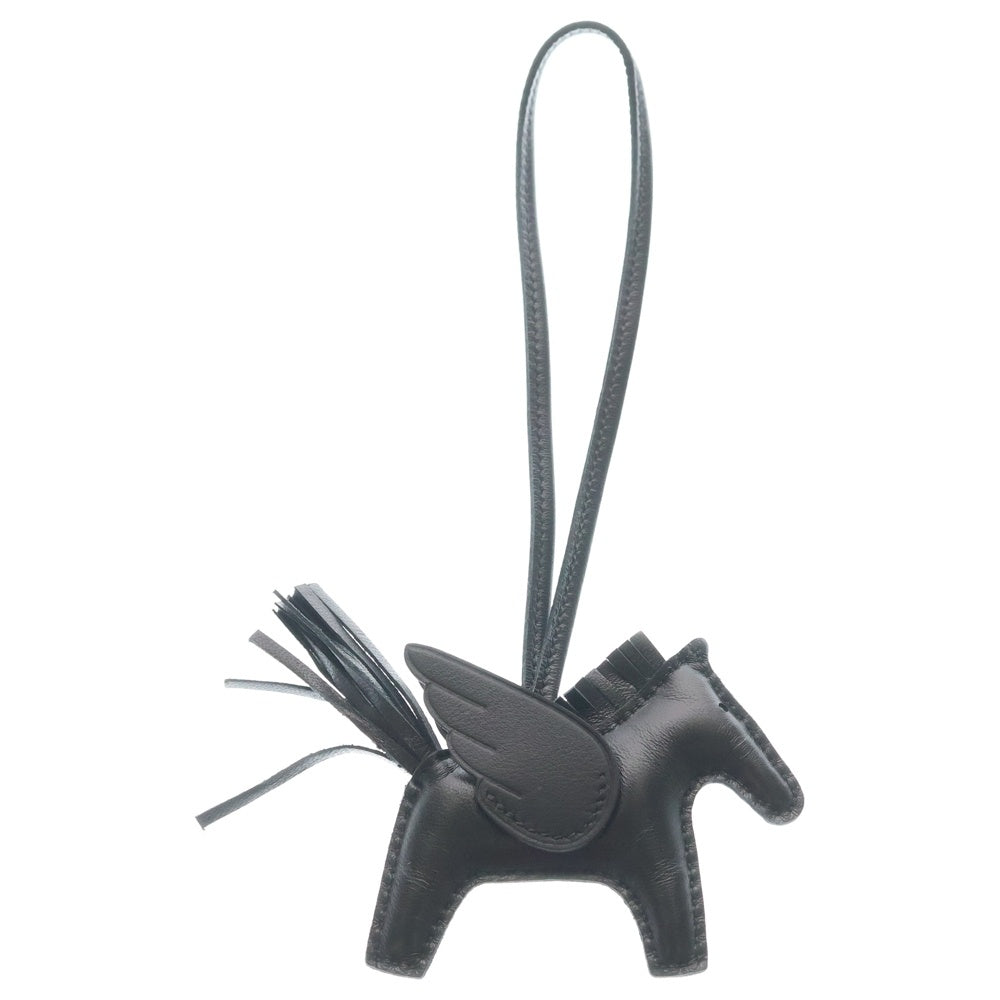 HERMES(エルメス) ロデオチャーム ペガサスPM ノワール アニョーミロ レザーバッグチャームアクセサリー ブラック K刻印