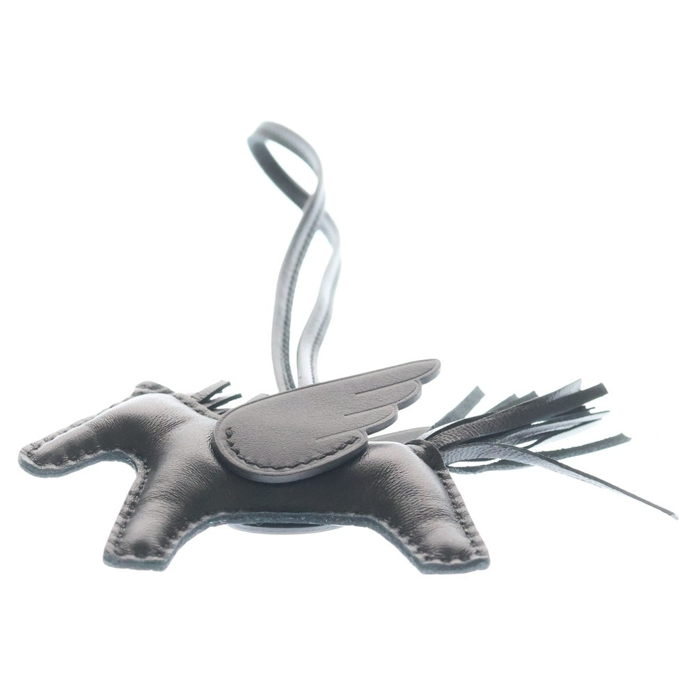 HERMES(エルメス) ロデオチャーム ペガサスPM ノワール アニョーミロ レザーバッグチャームアクセサリー ブラック K刻印