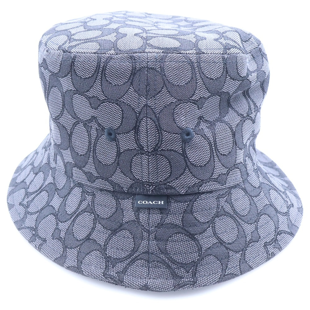 COACH(コーチ) シグネチャー キャンバス バケットハット 帽子 ブラック
