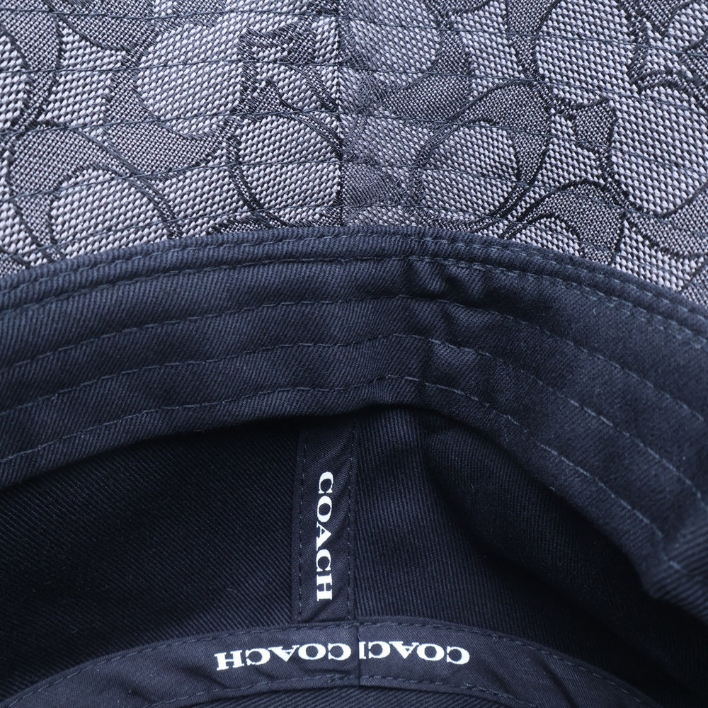 COACH(コーチ) シグネチャー キャンバス バケットハット 帽子 ブラック