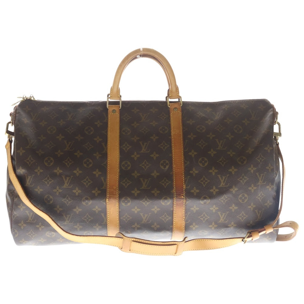 LOUIS VUITTON(ルイヴィトン) キーポルバンドリエール55 モノグラム PVC レザー 2WAY ハンド ショルダー ボストンバッグ ブラウン M41414 レディース
