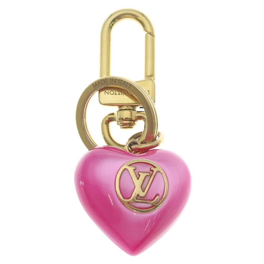 LOUIS VUITTON(ルイヴィトン) ポルトクレ LVビブラド バッグチャーム キーホルダー ピンク ゴールド M01008 レディース