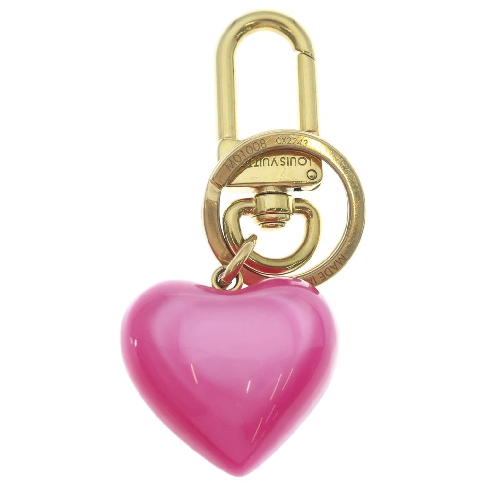 LOUIS VUITTON(ルイヴィトン) ポルトクレ LVビブラド バッグチャーム キーホルダー ピンク ゴールド M01008 レディース