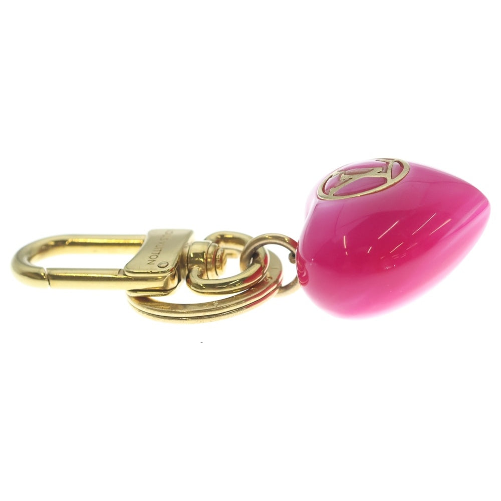 LOUIS VUITTON(ルイヴィトン) ポルトクレ LVビブラド バッグチャーム キーホルダー ピンク ゴールド M01008 レディース