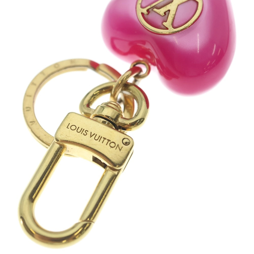 LOUIS VUITTON(ルイヴィトン) ポルトクレ LVビブラド バッグチャーム キーホルダー ピンク ゴールド M01008 レディース