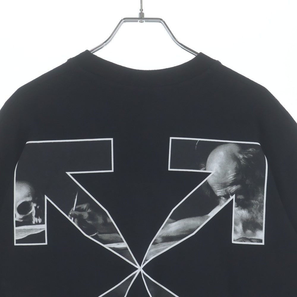 OFF-WHITE(オフホワイト) 20SS CARAVAGGIO ARROW カラヴァッジオ アロー グラフィックプリント クルーネック長袖Tシャツ ブラック OMAB064F21JER014