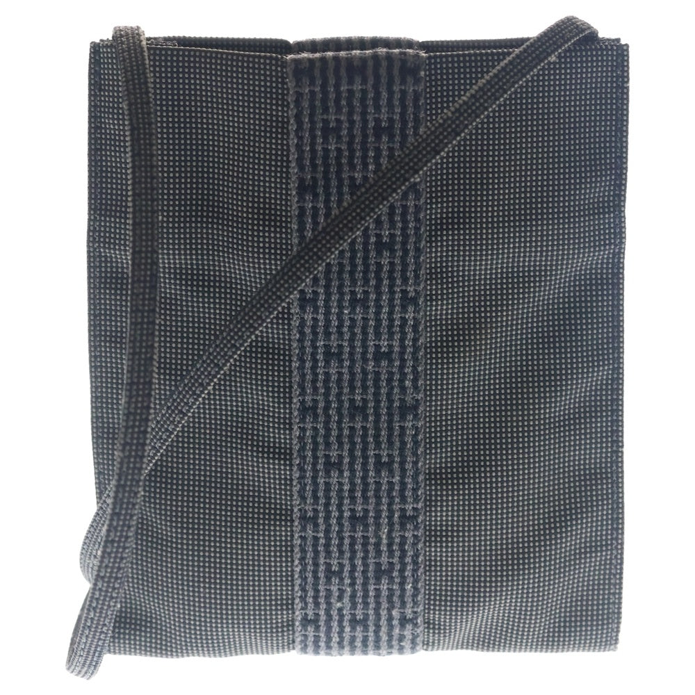 HERMES(エルメス) エールラインポシェット キャンバス ショルダーバッグ グレー レディース