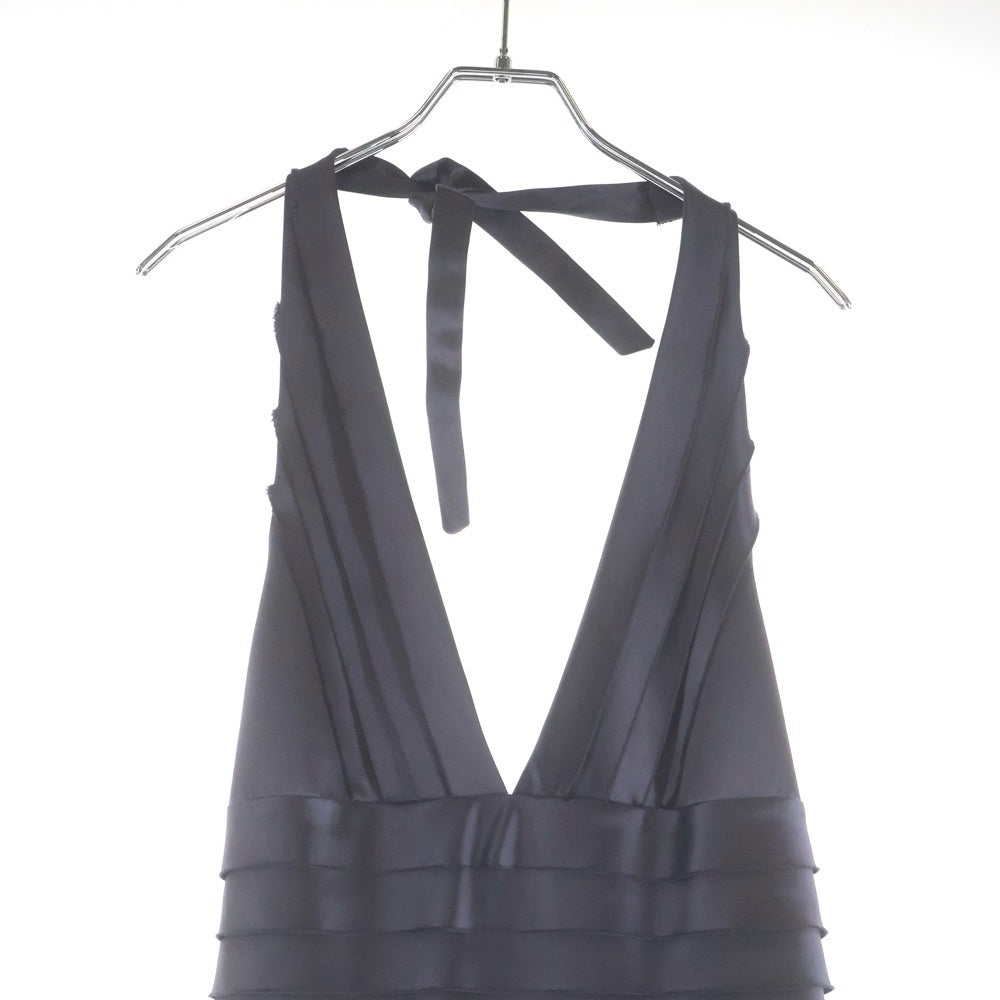 BCBGMAXAZRIA(ビーシービージーマックスアズリア) ロングホルター ドレス ワンピース パープル レディース PCS6G648