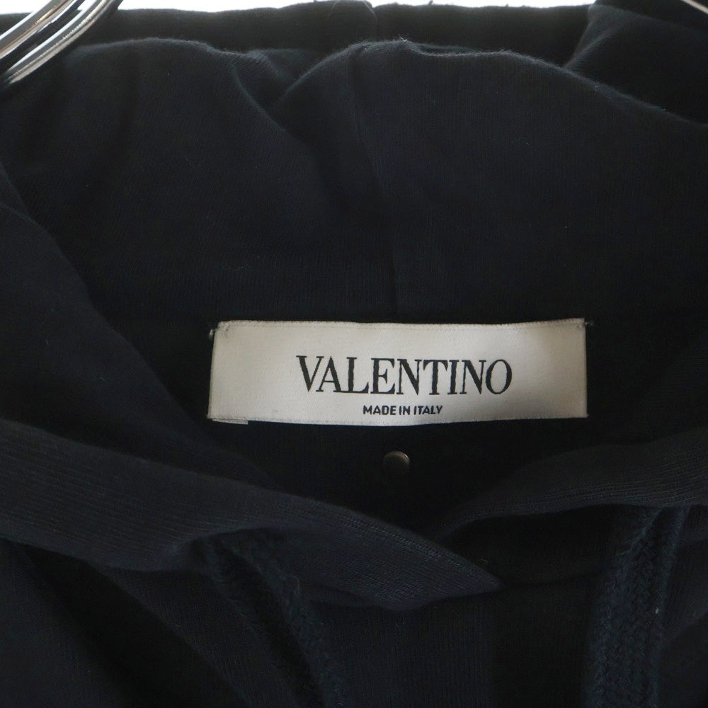 VALENTINO(ヴァレンティノ) アーガイル カットアウト フーディ プルオーバー パーカー ブラック WB0MF13D6QM