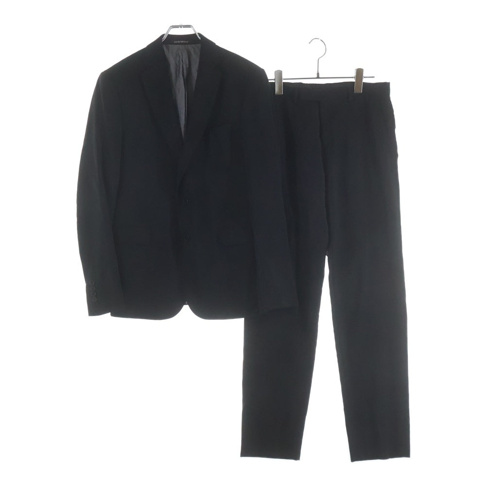 EMPORIO ARMANI(エンポリオアルマーニ) セットアップスーツ ウール 2B テーラードジャケット スラックスパンツ ブラック