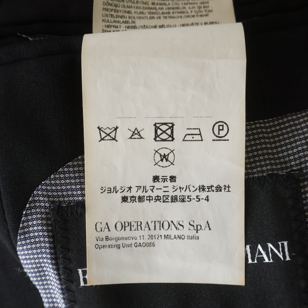 EMPORIO ARMANI(エンポリオアルマーニ) セットアップスーツ ウール 2B テーラードジャケット スラックスパンツ ブラック