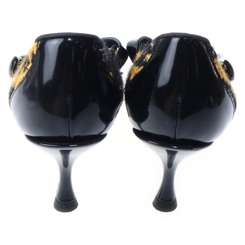 DOLCE & GABBANA(ドルチェアンドガッバーナ) ツイード ヒールパンプス ブラック 36 レディース